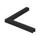 Shower Fixed Panel G2G Support - 8-10mm Glass - Black