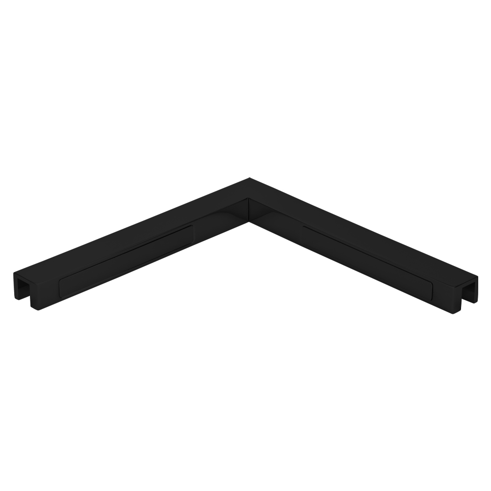 Shower Fixed Panel G2G Support - 8-10mm Glass - Black