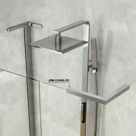 Shower Fixed Panel Support - 8-10mm Glass - Left - Chrome