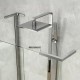 Shower Fixed Panel Support - 8-10mm Glass - Left - Chrome