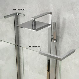 Shower Fixed Panel G2G Support - 8-10mm Glass - Chrome