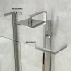Shower Fixed Panel G2G Support - 8-10mm Glass - Chrome