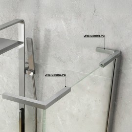 Shower Fixed Panel Support - 8-10mm Glass - Right - Chrome