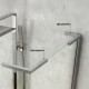 Shower Fixed Panel Support - 8-10mm Glass - Right - Chrome