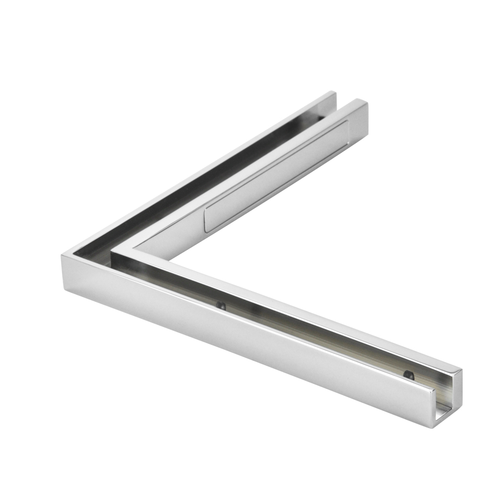 Shower Fixed Panel G2G Support - 8-10mm Glass - Chrome