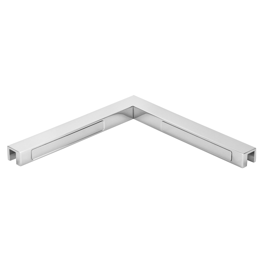 Shower Fixed Panel G2G Support - 8-10mm Glass - Chrome