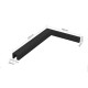 Shower Fixed Panel Support - 8-10mm Glass - Left - Black