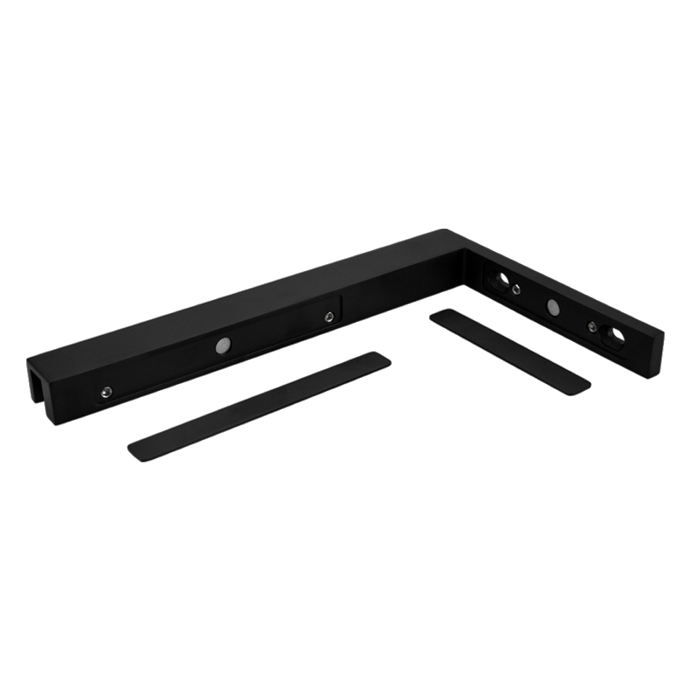 Shower Fixed Panel Support - 8-10mm Glass - Left - Black