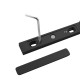 Shower Fixed Panel Support - 8-10mm Glass - Left - Black