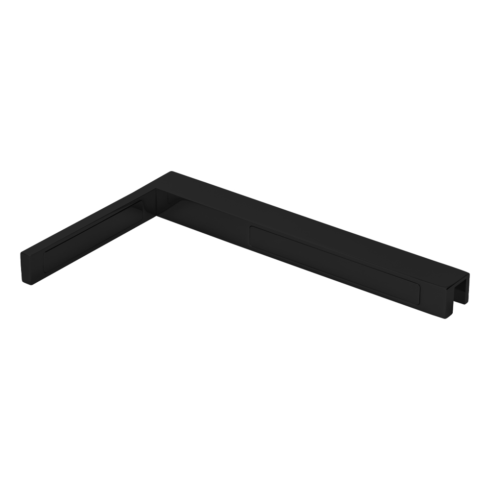 Shower Fixed Panel Support - 8-10mm Glass - Right - Black