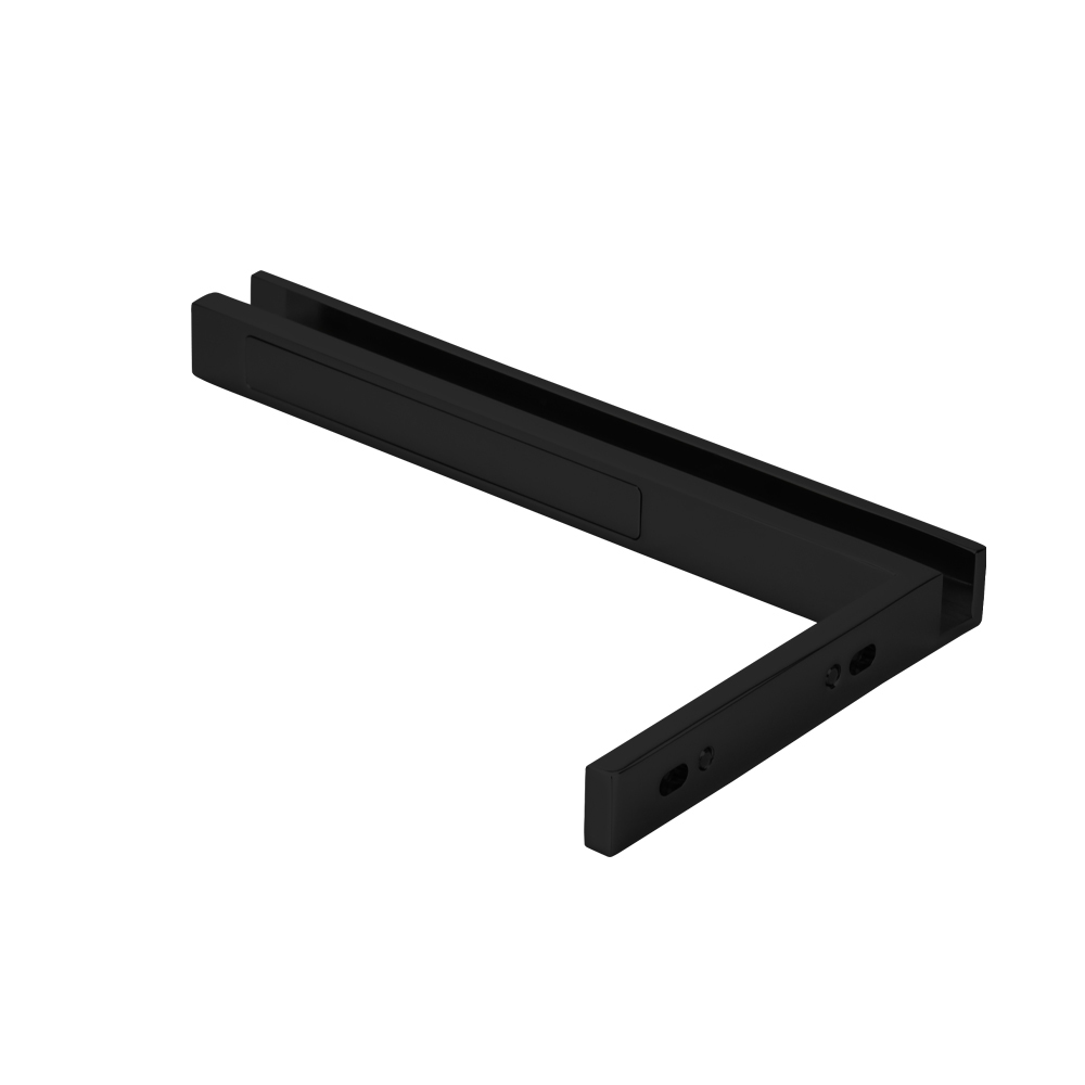 Shower Fixed Panel Support - 8-10mm Glass - Right - Black