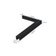 Shower Fixed Panel Support - 8-10mm Glass - Right - Black