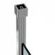 Fixed Panel Floor To Ceiling Post 8mm Glass - 2.8mtr - Black
