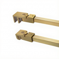 1200mm SQ Sup. Bar With Swivel Fitting - Brushed Satin Brass