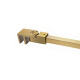 1200mm SQ Sup. Bar With Swivel Fitting - Brushed Satin Brass