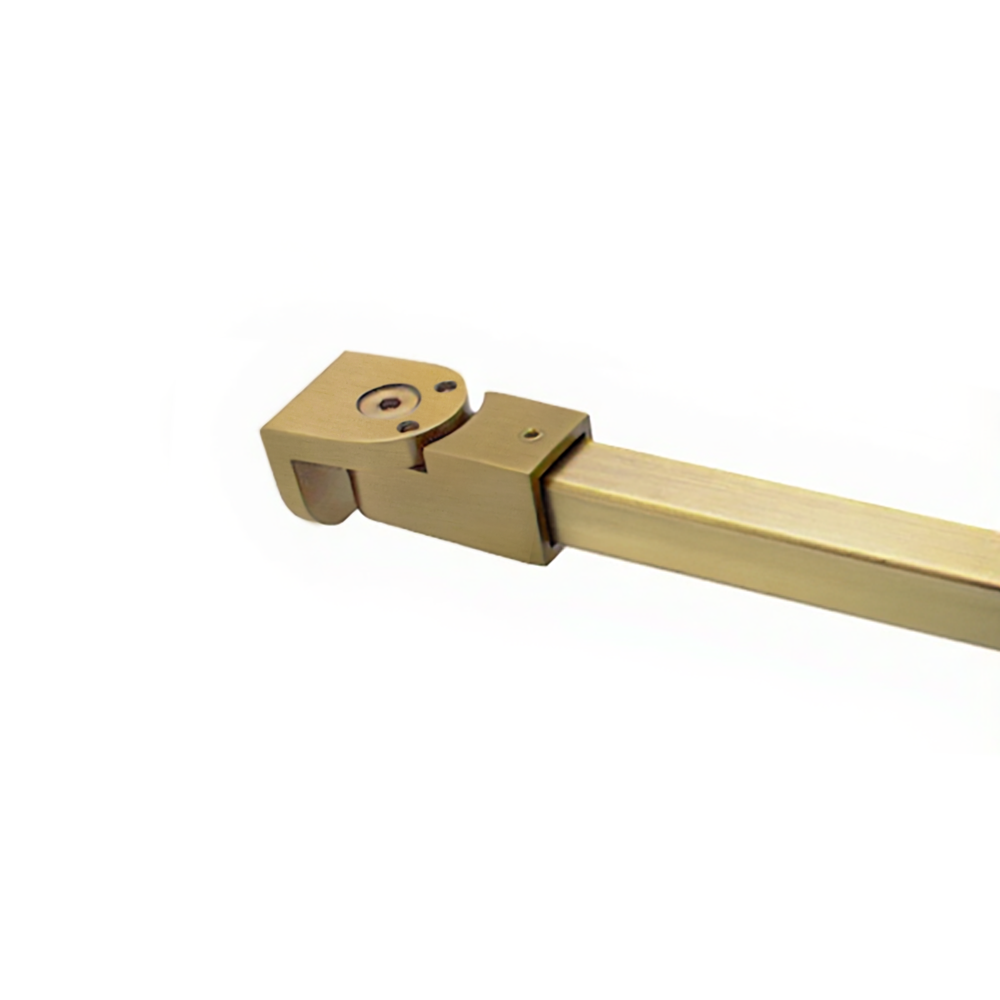 1200mm SQ Sup. Bar With Swivel Fitting - Brushed Satin Brass