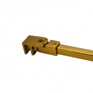 1200mm SQ Support Bar With Swivel Fitting - Polished Brass