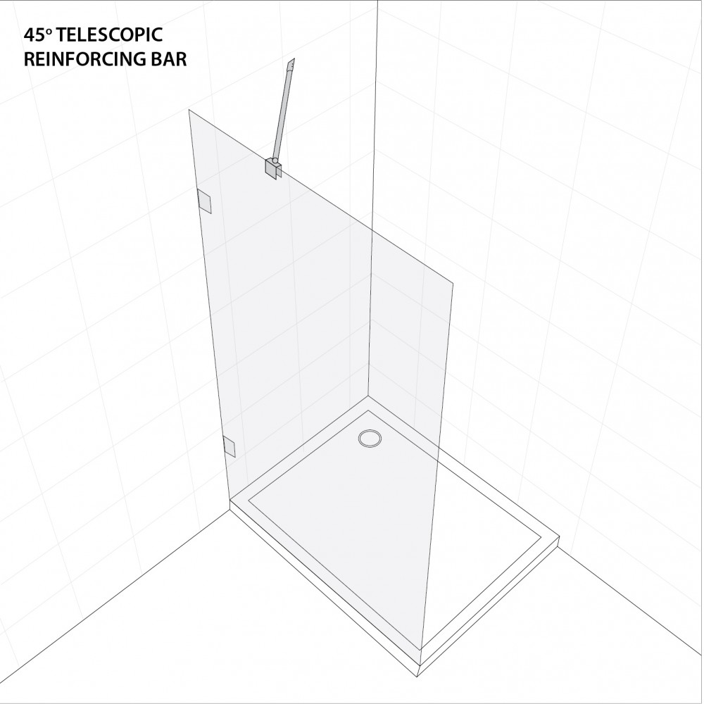 45 Degree Telescopic Reinforcing Bar - 290mm to 500mm - PC