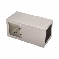Square Reinforcing Bar T Joiner - Brushed Nickel