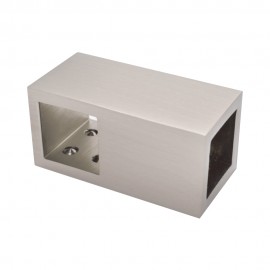 Square Reinforcing Bar T Joiner - Brushed Nickel