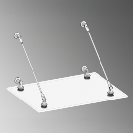 Complete 316 Stainless Steel Canopy Kit for max 13.5mm Glass
