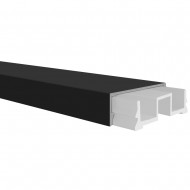 EaziRail Handrail Flat Cover Profile - 3000mm - Black