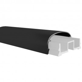 EaziRail Handrail Oval Cover Profile - 3000mm - Black