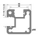 Top Mounted EaziRail 90 Deg Ext Post - 1100mm - Black
