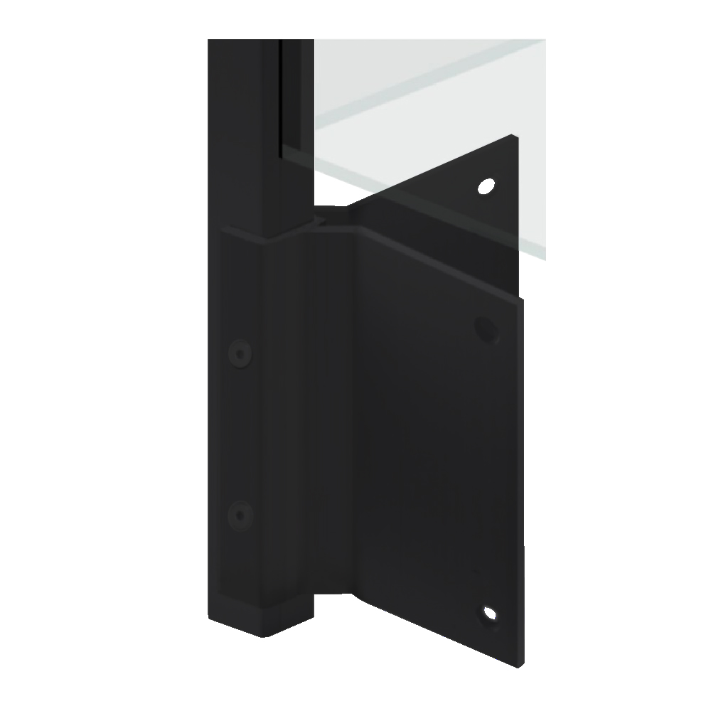 Side Mounted EaziRail 90 Deg Ext Post - 1100mm - Black