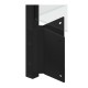 Side Mounted EaziRail 90 Deg Ext Post - 1100mm - Black