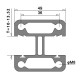 Top Mounted EaziRail Centre Post - 1100mm - Black