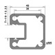 Top Mounted EaziRail End Post - 1100mm - Black