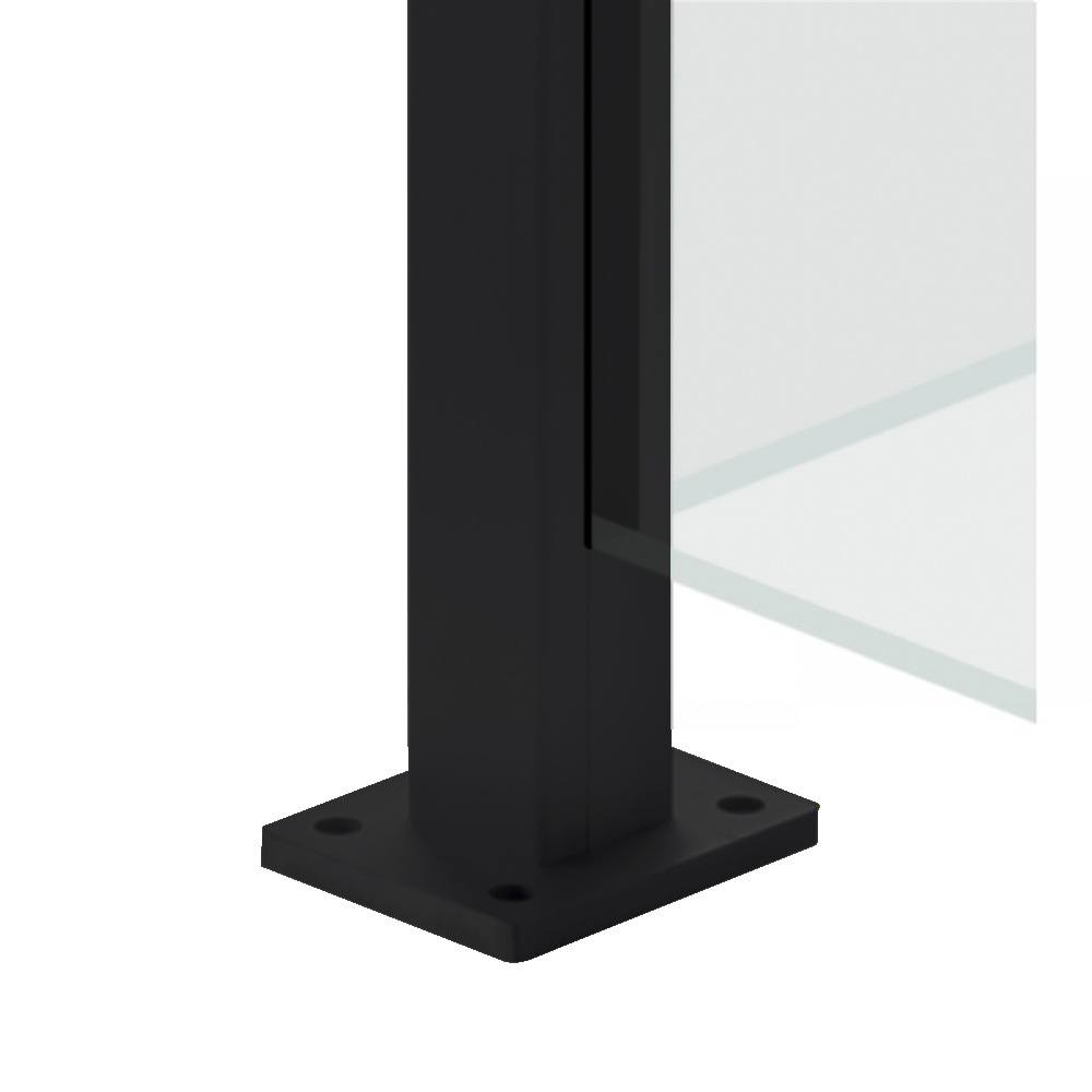 Top Mounted EaziRail 90 Deg Ext Post - 1100mm - Black