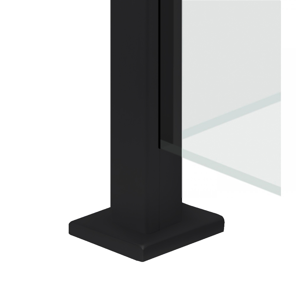 Top Mounted EaziRail 90 Deg Ext Post - 1100mm - Black