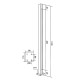 Top Mounted EaziRail Centre Post - 1100mm - Black
