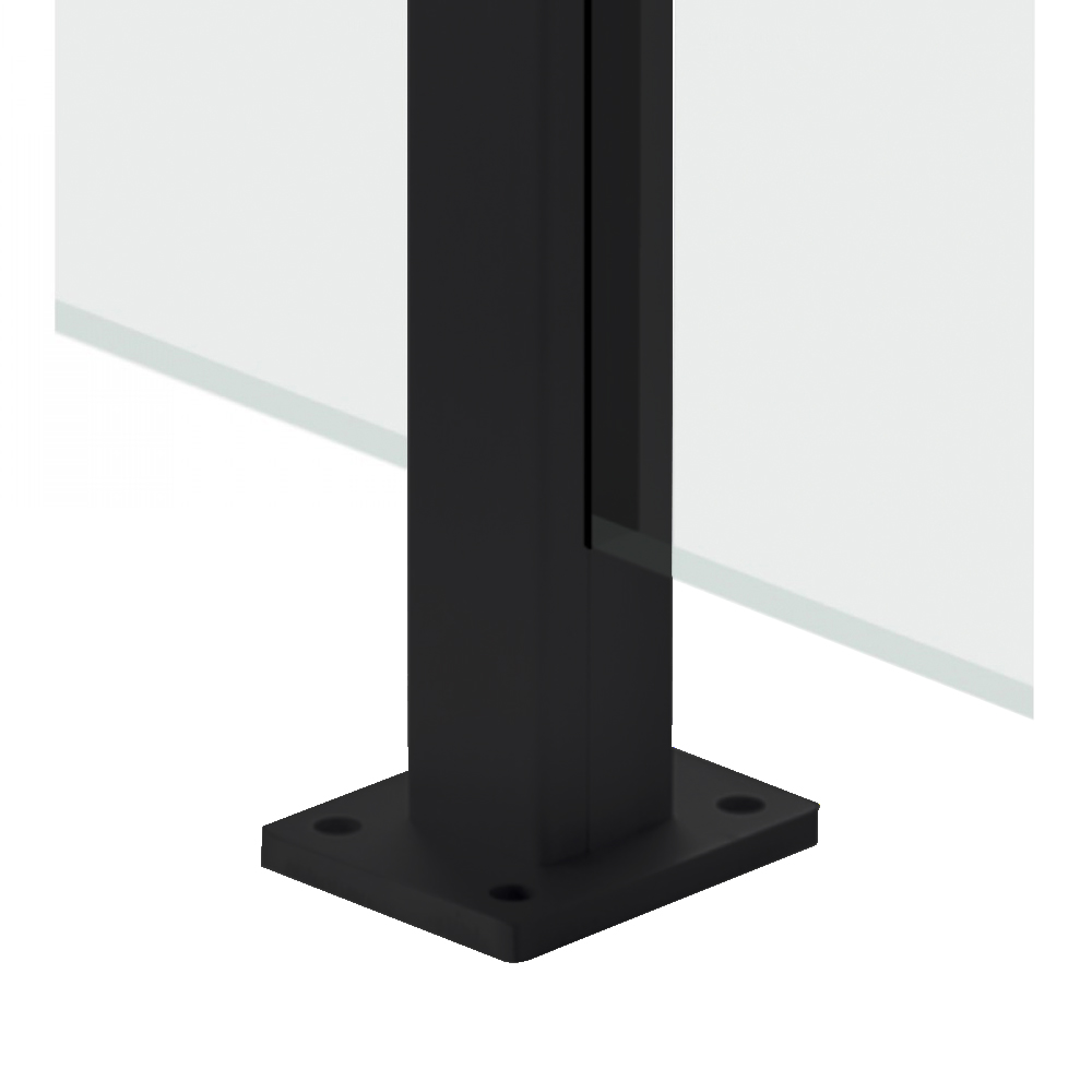 Top Mounted EaziRail Centre Post - 1100mm - Black