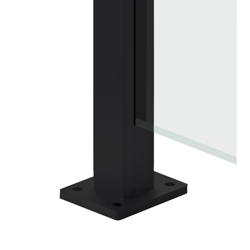Top Mounted EaziRail End Post - 1100mm - Black