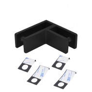 90 Degree Glass To Glass Panel Support 20-21.52mm - Black