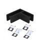 90 Degree Glass To Glass Panel Support 20-21.52mm - Black