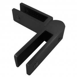 Adjustable Glass To Glass Panel Support 16.76-19mm - Black