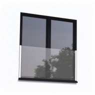 SkyForce Side Mount 1100mm High 16.76-21.52mm Glass - White