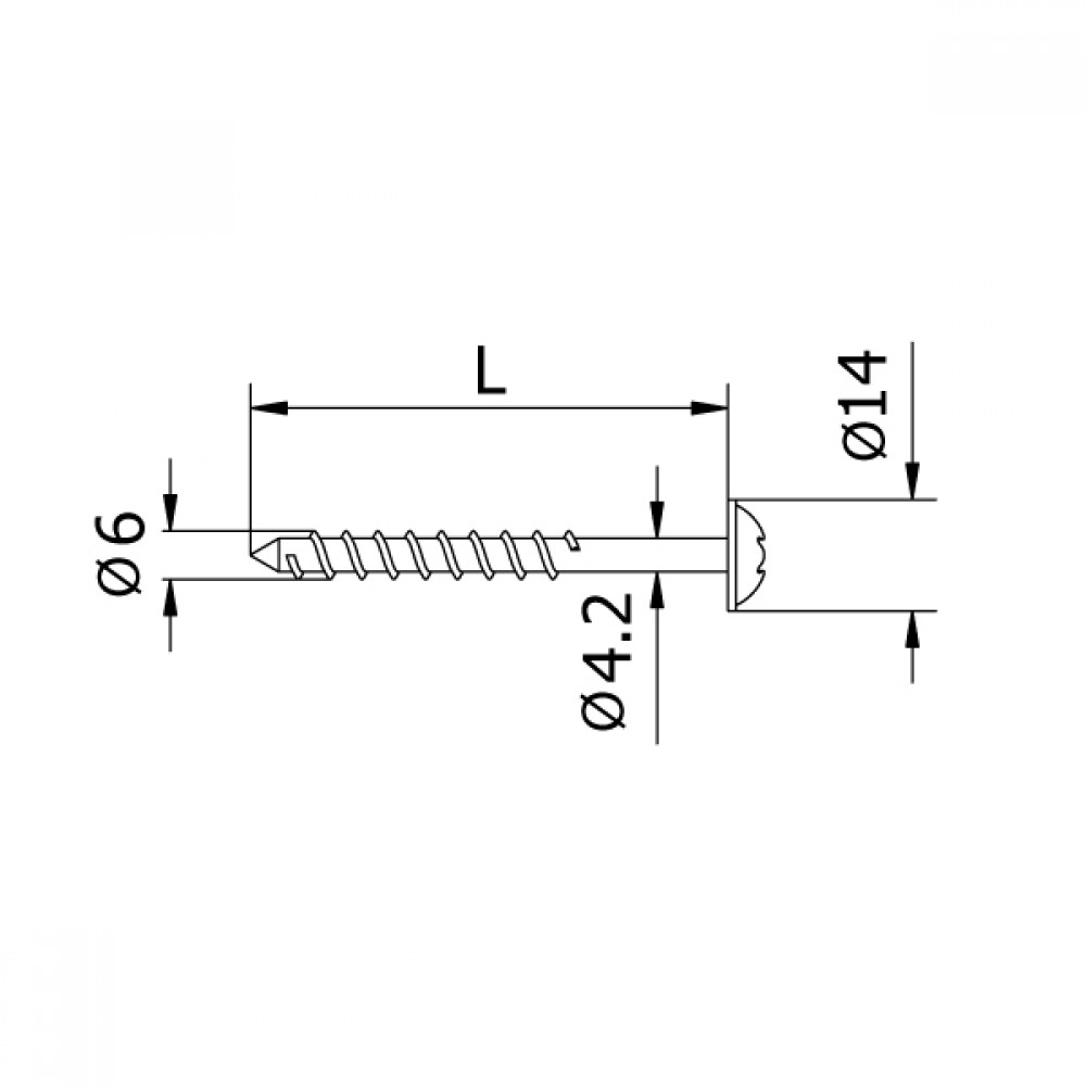 60mm SkyForce Anchoring Bolt For Wooden Frames
