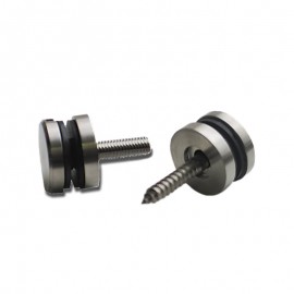 30mm Point Fixture-M8 x 40mm Bolt- Satin Finish 316SS