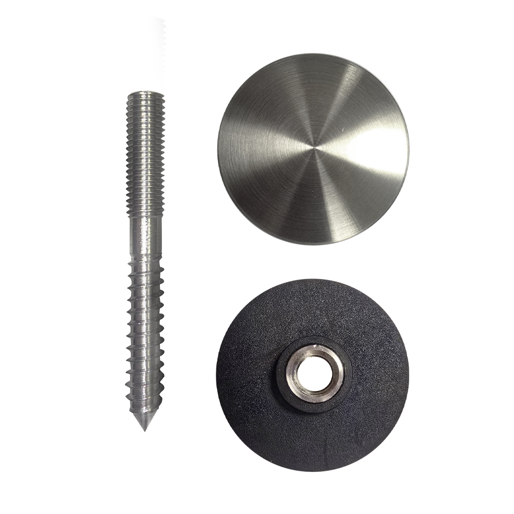 50mm Point Fixture With 80mm Wood Screw For Timber Fixing