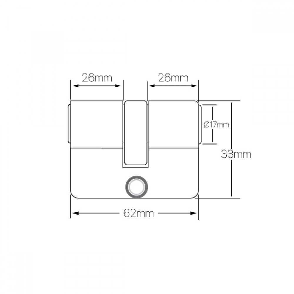 Standard Europrofile Cylinder - Key Alike - Polished Chrome