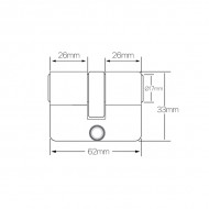 Standard Europrofile Cylinder - Key Alike - Polished Chrome