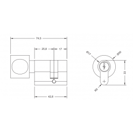 Dynamik Thumb Turn Cylinder - Door Opening Out