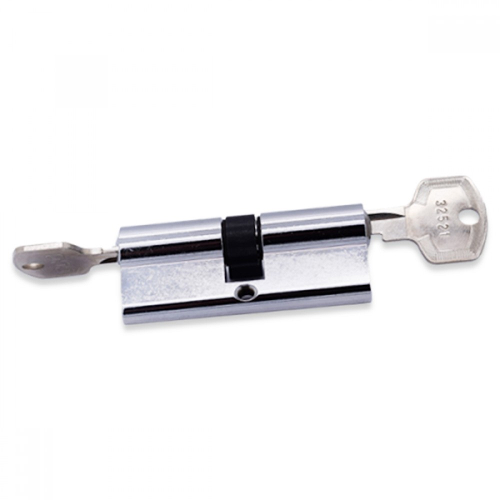 Standard Europrofile Cylinder - Key Alike - Polished Chrome