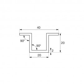 Bi-Fold Bottom Guide Track 3 Mtr