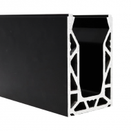 POSIglaze Bottom Drilled Glass Balcony Channel Black